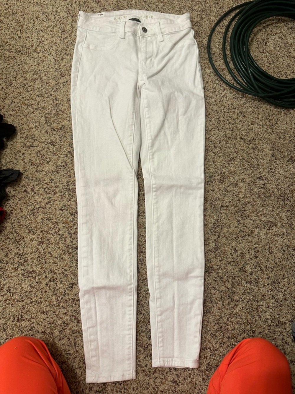 American Eagle Outfitters White High-Rise Jeans